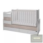 Lorelli Maxi Plus kombi ágy 70x160 -Trio White/Ligh Oak