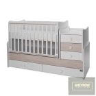Lorelli Maxi Plus kombi ágy 70x160 -Trio White/Ligh Oak