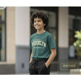   Chipi&Chips fiú rövid ujjú póló-zöld  feliratos-2026 tavasz