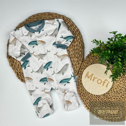 MROFI hosszu ujjú  pamut rugdalózó ,patentos --Állatok
