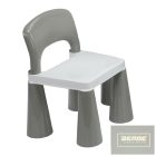 Gyerek szett NEW BABY - asztal két székkel szürke -fehér