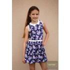 Chipi&Chips nagylány hagyma fazonú ruha -sötétkék-mintás