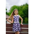 Chipi&Chips nagylány hagyma fazonú ruha -sötétkék-mintás