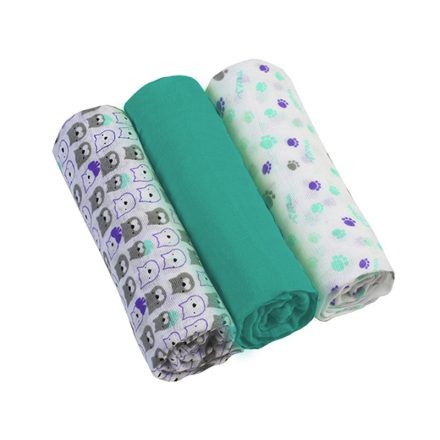 BabyOno színes muslin pelenka 3db-os türkíz --348/05