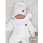 Zyzio&Zuzia -dupla, bordás pamut sapka +csősál szett - fehér