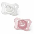 Chicco Mini Soft cumi 0-2 hó, 2 db-rózsaszín  transzparens