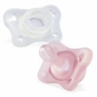 Chicco Mini Soft cumi 0-2 hó, 2 db-rózsaszín  transzparens