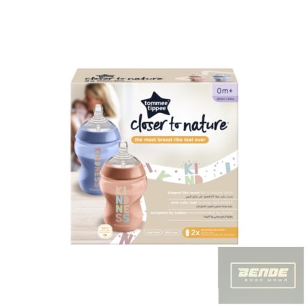 Tommee Tippee cumisüveg - CTN 2 db 260 ml terrakotta, kék 0+