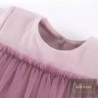 EEVI hosszu ujjú tüll ruha Ceremony sötétrózsa