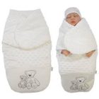 Bélelt,minky téli alvózsák-fehér