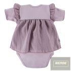 EEVI botanic rövid ujjú ,body napozó ,lila