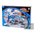 Rendőrségi parkolóház és helikopter leszálló 2 db kisautóval