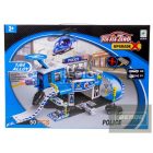 Rendőrségi parkolóház és helikopter leszálló 2 db kisautóval