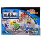 Rendőrségi parkolóház és helikopter leszálló 2 db kisautóval