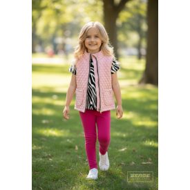 Chipi&Chips  kislány steppelt mellény -púder 2026 tavasz