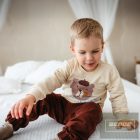 EEVI Cool Beary kisfiú pulóver -bézs