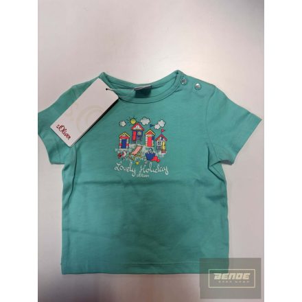 s.Oliver kislány rövid ujjú felső-türkiz-mintás