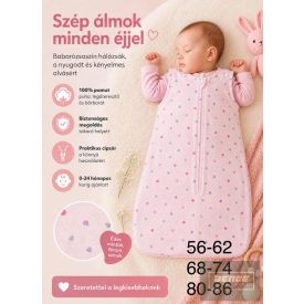   MM kislány ,vékony pamut hálózsák-rózsaszín szívecskés