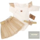 Zyzio&Zuzia Háromrészes kislány együttes-bady+tüllszoknya+fejpánt-arany