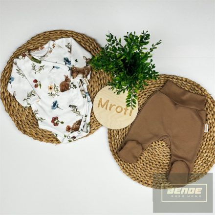 MROFI kisfiú 2 részes szett, őz  mintával-bézs