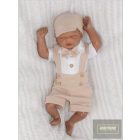 Zyzio&Zuzia kisfiú,4 részes ,muszlin alkalmi nyári szett -bézs