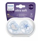 Philips AVENT SCF223/03 Ultrasoft mintás játszócumi 6-18 hó fiús 2db