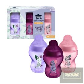   Tommee Tippee cumisüveg - CTN Midnight Jungle 3 db 260 ml lila 0+
