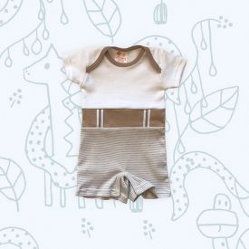 Pamut  Száras napozó barna csíkos 