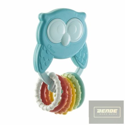 Chicco Owly bagoly csörgő-rágóka ECO+ ökoműanyag  AJÁNLOTT KOR: 3H +