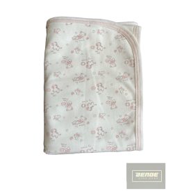   Wikids pamut pamut 2 rétegű 70×90-rózsaszin maci és lovacska -kétféle méretben