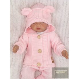 Zyzio&Zuzia kislány kötött kapucnis kardigán-rózsaszín