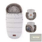 PETITE&MARS Téli szett Comfy 4in1 bundazsák + kézmelegítő kesztyű babakocsira Furry Champagne Shower