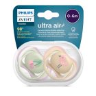 Philips AVENT SCF085/13 ultra air játszócumi - mintás lányos 0-6hó( cseresznye) 2db