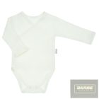 Nicol bordázott anyagú ,hosszu ujjú átlapolós body Olaf -krém színű-202096