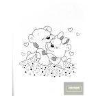 Fenyő kiságy 60x120 cm Zsiráf-fehér 