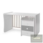 Lorelli Maxi Plus kombi ágy 70x160 -White/Stone Grey új