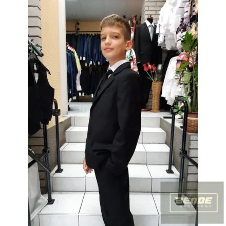 Karcsúsított fekete fiú öltöny ANNBOR Slim