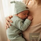 Zyzi&Zuzia Kazum 2 részes baba szett ,cipzáras rugdalózó és sapka-akvamarin