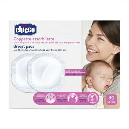 Chicco Melltartóbetét 30 db Antibakteriális felsőréteg  AJÁNLOTT KOR: 0H +