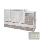 Lorelli Trend PLUS kombi ágy 70x165 cm -  White & Amber ÚJ