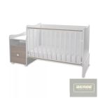 Lorelli Trend PLUS kombi ágy 70x165 cm -  White & Amber ÚJ