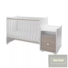 Lorelli Trend PLUS kombi ágy 70x165 cm -  White & Amber ÚJ