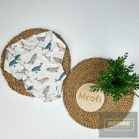 MROFI hosszu ujjú body -kék bálna