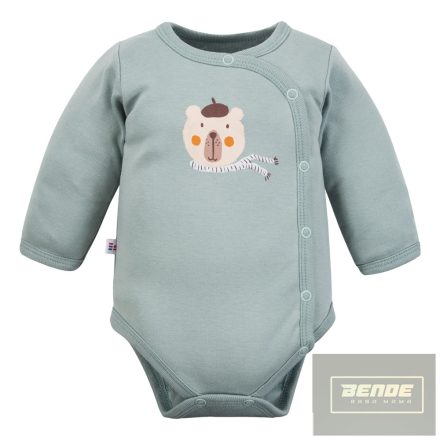 EEVI Cool Beary kisfiú hosszú ujjú átlapolós body kék