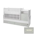 Lorelli Trend PLUS kombi ágy 70x165 cm - White & Milky Green ÚJ