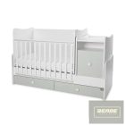 Lorelli Trend PLUS kombi ágy 70x165 cm - White & Milky Green ÚJ