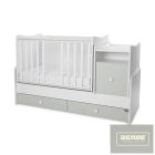 Lorelli Trend PLUS kombi ágy 70x165 cm - White & Milky Green ÚJ