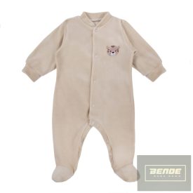 EEVI  hosszú újjú plüss rugdalózó-Baby Love -bézs