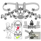 Clippasafe Ülésrögzítő és kantár fekete/narancs 10/D