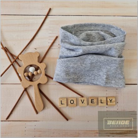 Zyzio&Zuzia elsztikus pamut babasál-szürke